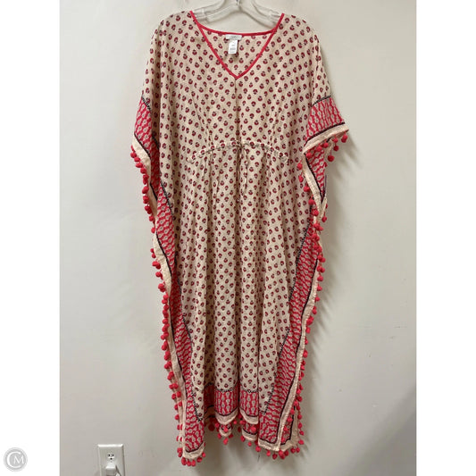 Swimwear Cover-up By J. Jill In Cream & Pink, Size: Osfm