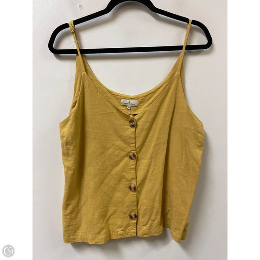 Top Sleeveless By Thread And Supply In Yellow, Size: L