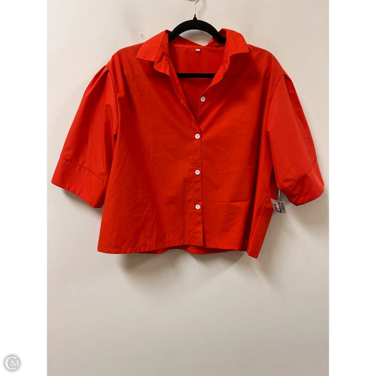 Blouse Short Sleeve By Clothes Mentor In Red, Size: Xl