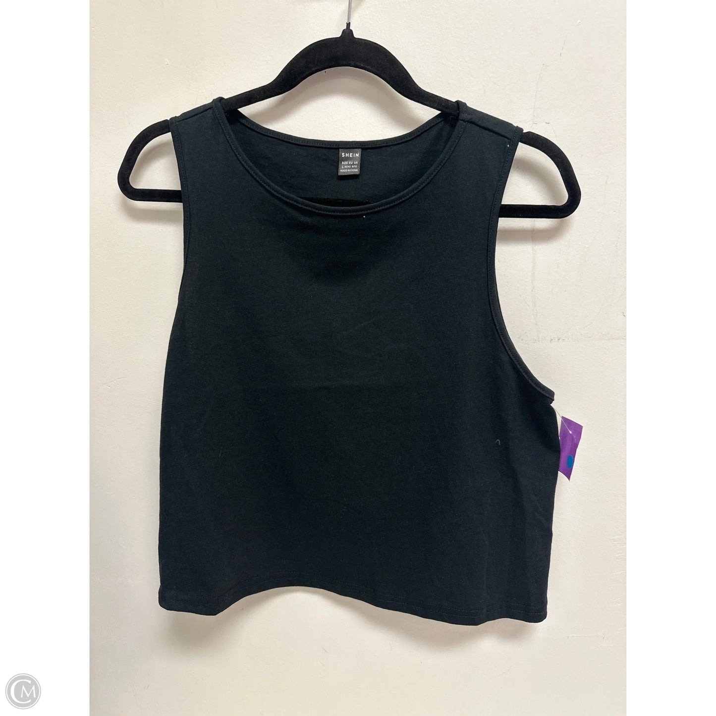 Top Sleeveless By Shein In Black, Size: L