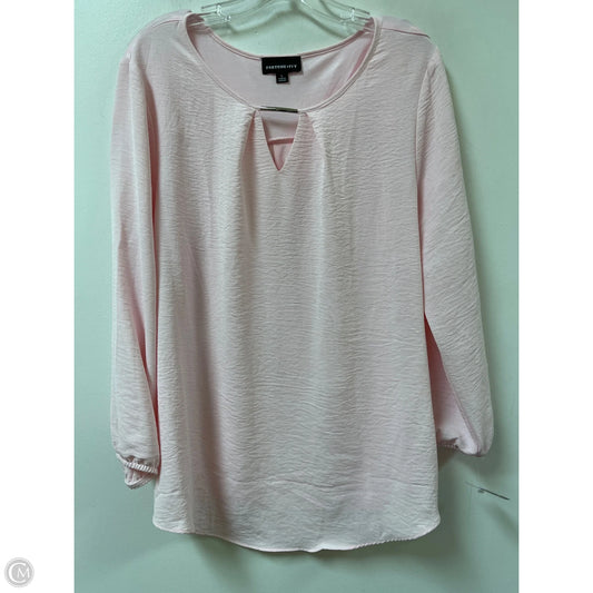 Top Long Sleeve By Fortune & Ivy In Pink, Size: L