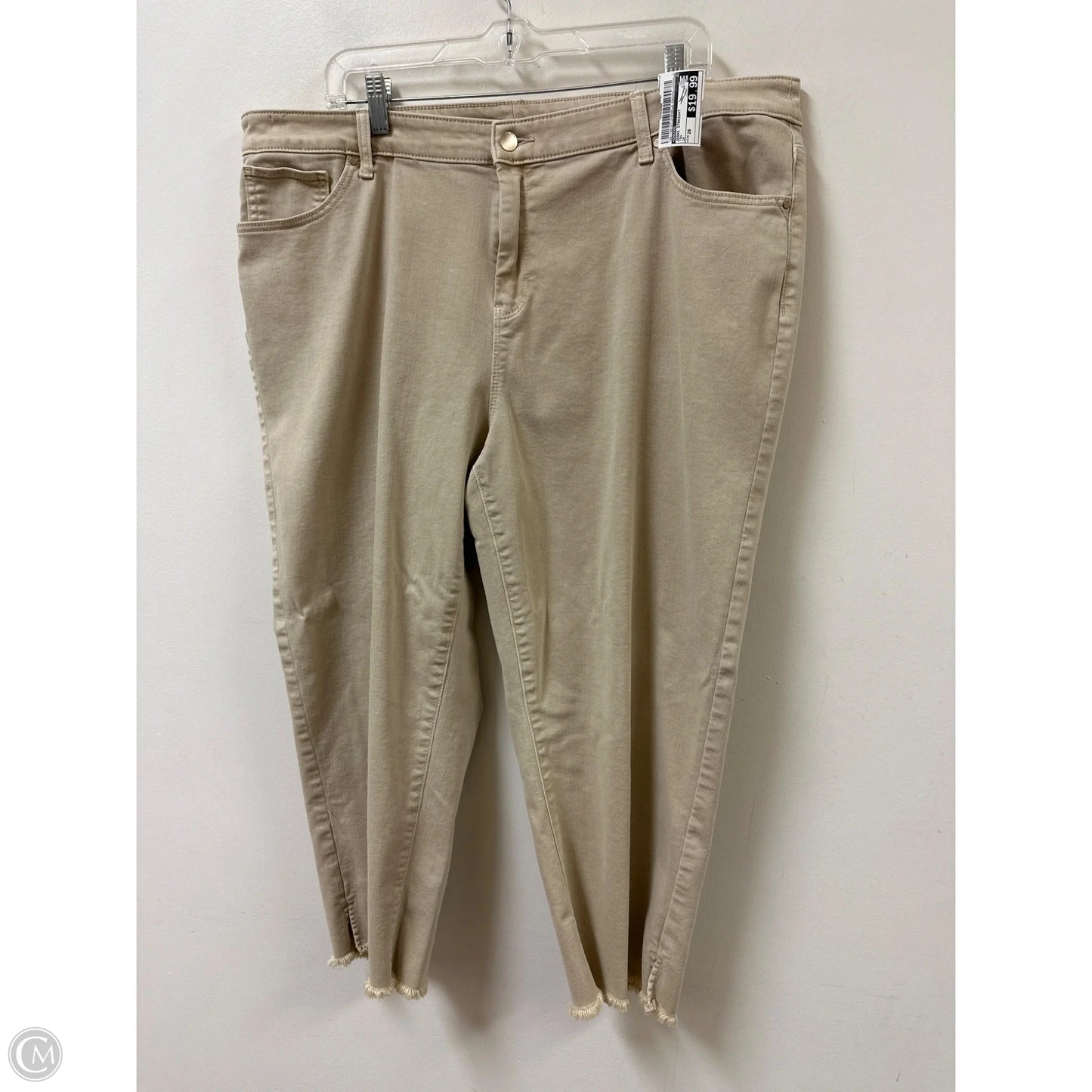 Jeans Straight By Chicos In Tan, Size: 26