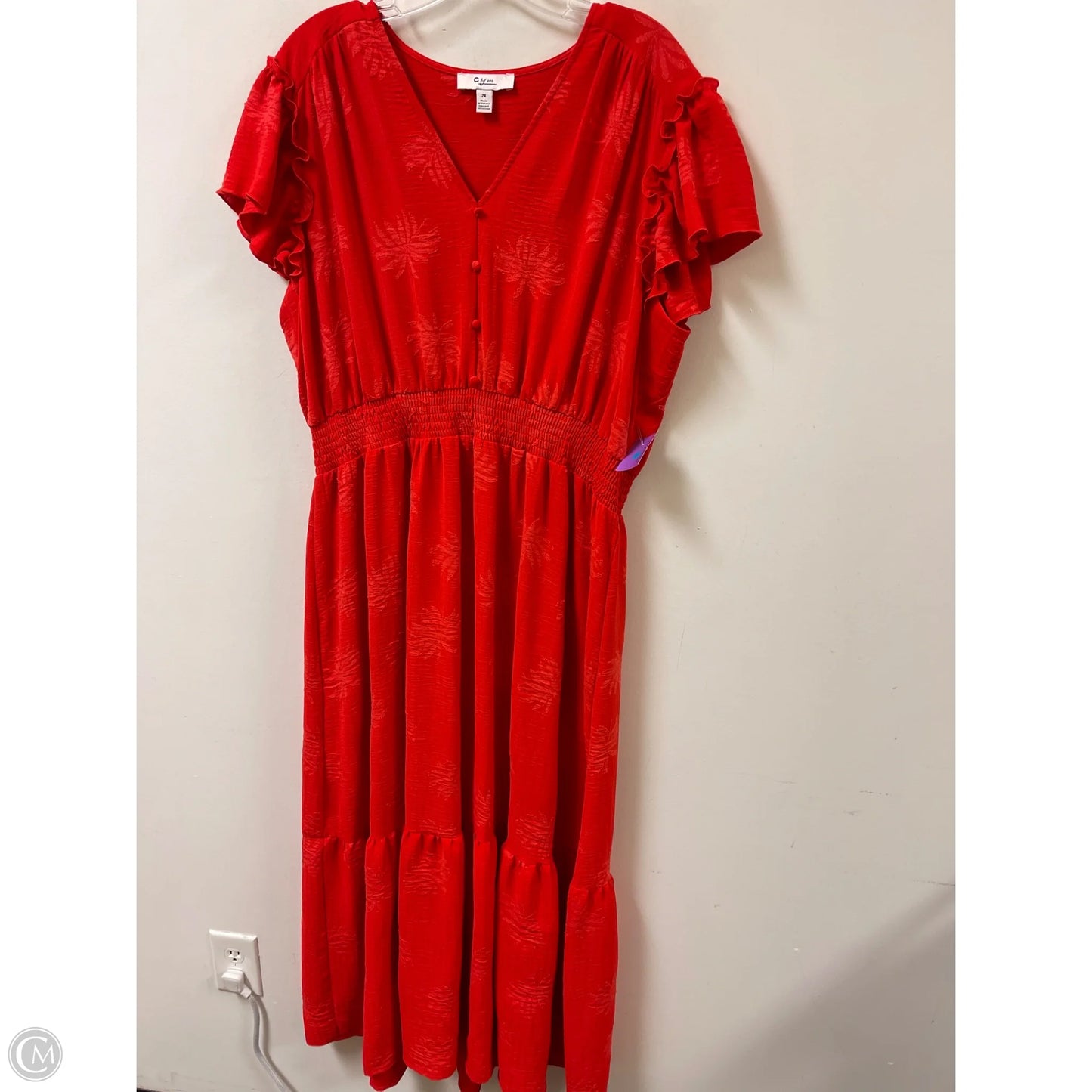 Dress Casual Maxi By Clothes Mentor In Red, Size: 2x