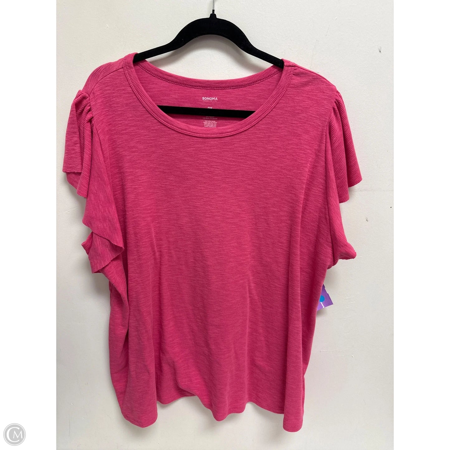 Top Short Sleeve By Sonoma In Pink, Size: 2x