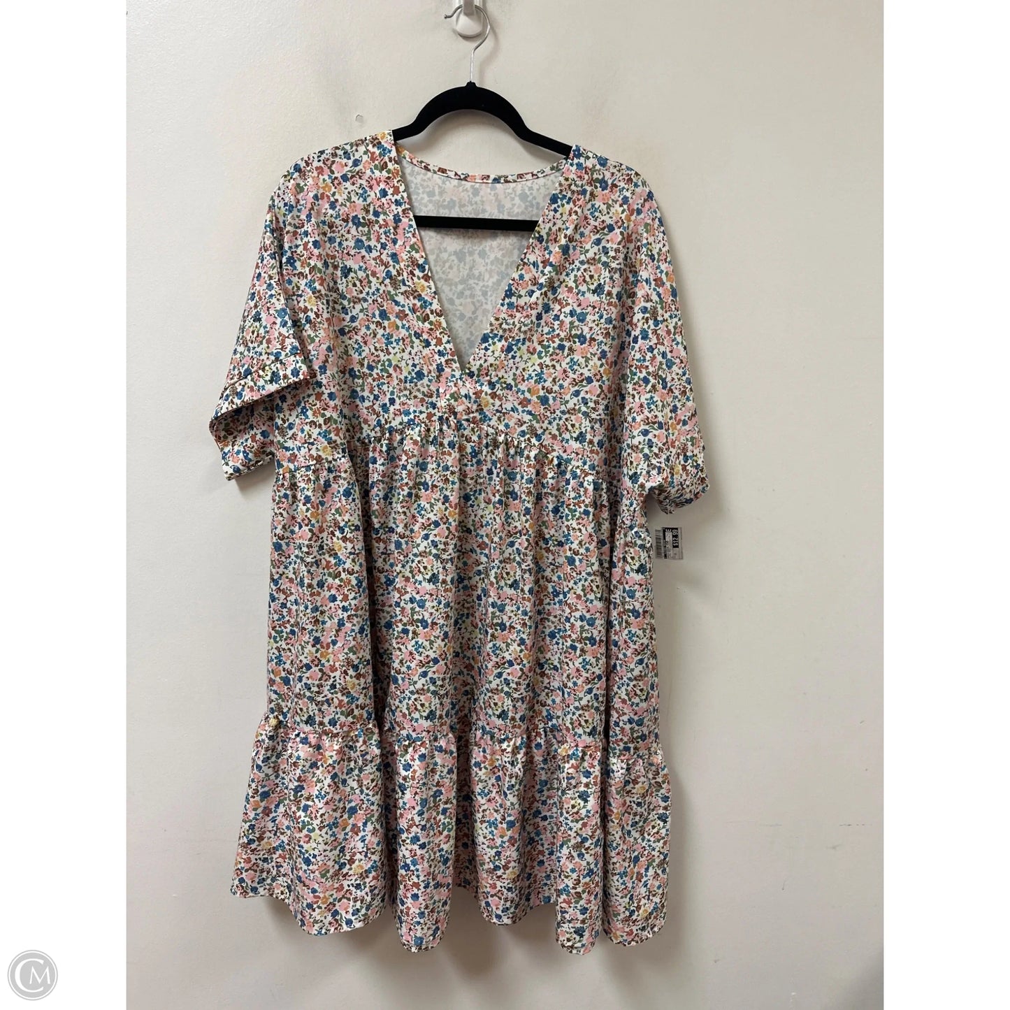 Dress Casual Midi By Clothes Mentor In Floral Print, Size: 3x