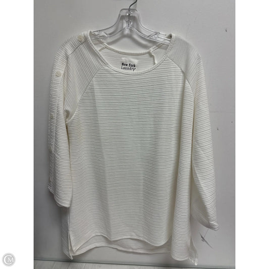 Top Long Sleeve By New York Laundry In White, Size: Xl