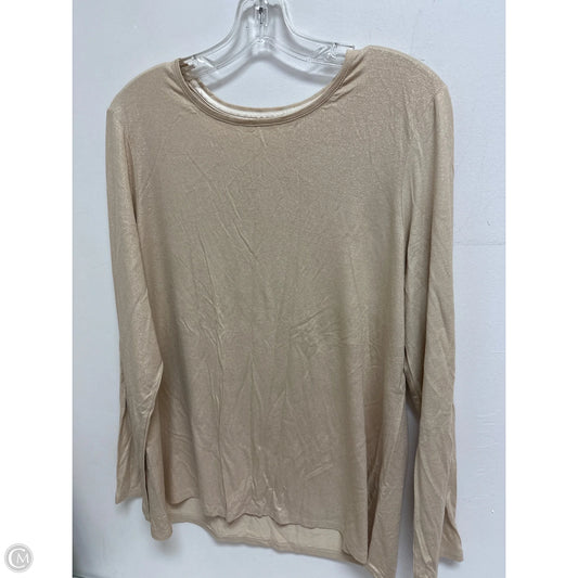 Top Long Sleeve By Chicos In Gold, Size: L