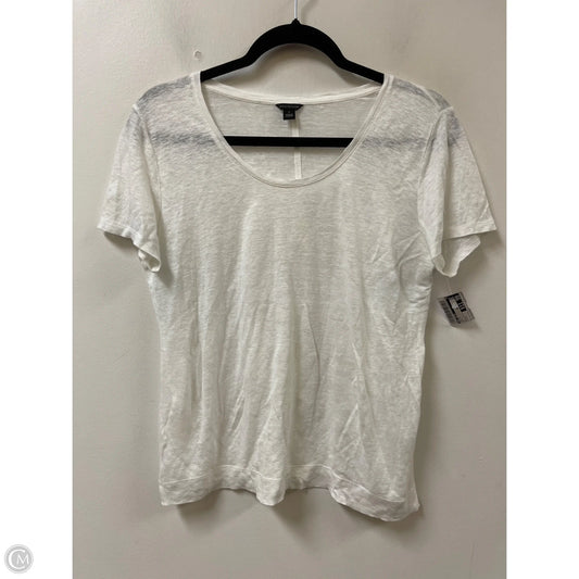 Top Short Sleeve By Ann Taylor In White, Size: S