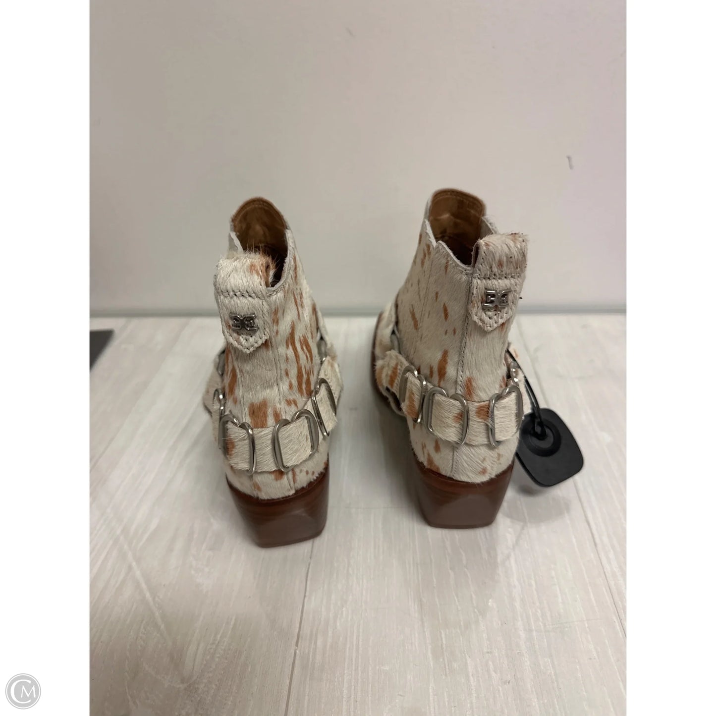 Boots Ankle Heels By Sam Edelman In Animal Print, Size: 6
