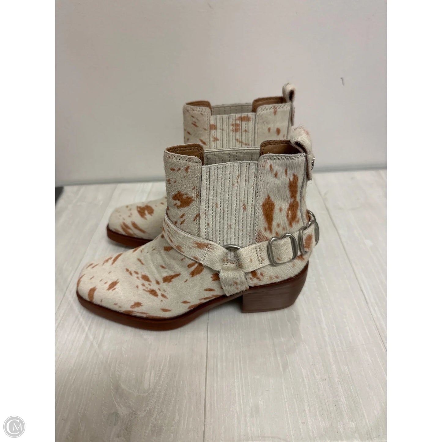 Boots Ankle Heels By Sam Edelman In Animal Print, Size: 6