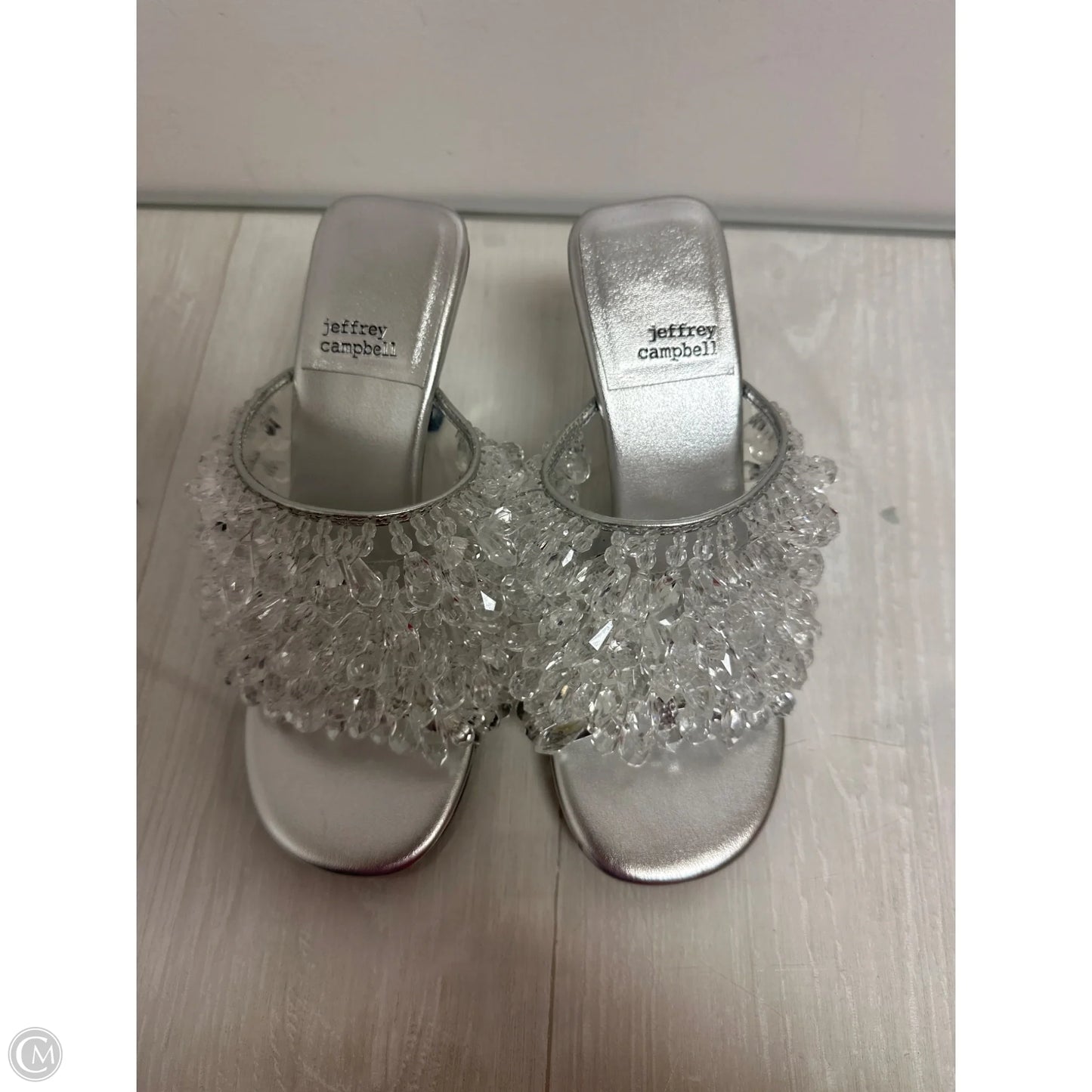 Shoes Heels Stiletto By Jeffrey Campbell In Silver, Size: 6