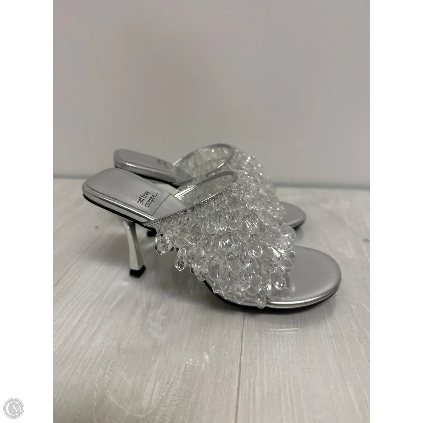 Shoes Heels Stiletto By Jeffrey Campbell In Silver, Size: 6