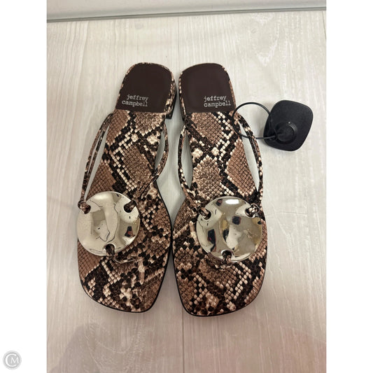 Sandals Flats By Jeffrey Campbell In Snakeskin Print, Size: 6