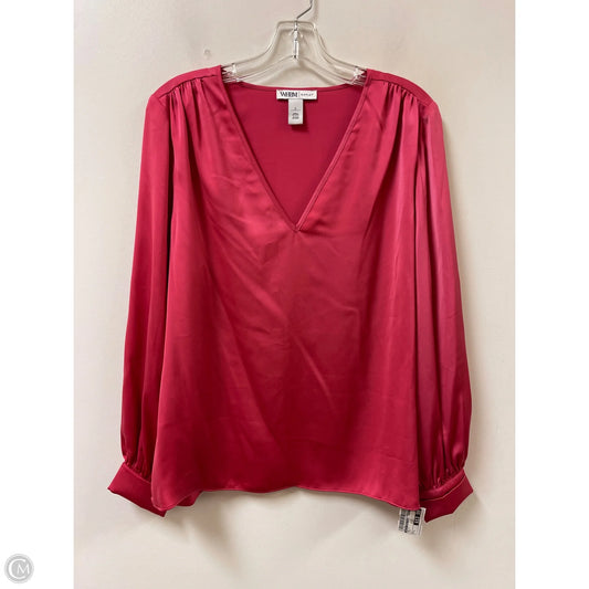Top Long Sleeve By White House Black Market In Pink, Size: L