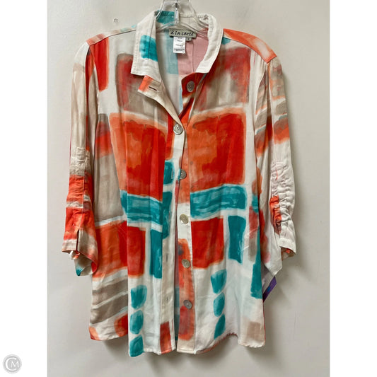 Tunic Long Sleeve By Clothes Mentor In Multi-colored, Size: S