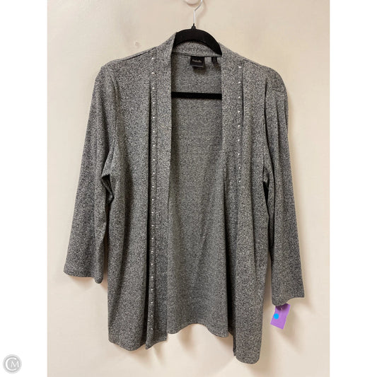 Sweater Cardigan By Rafaella In Grey, Size: L
