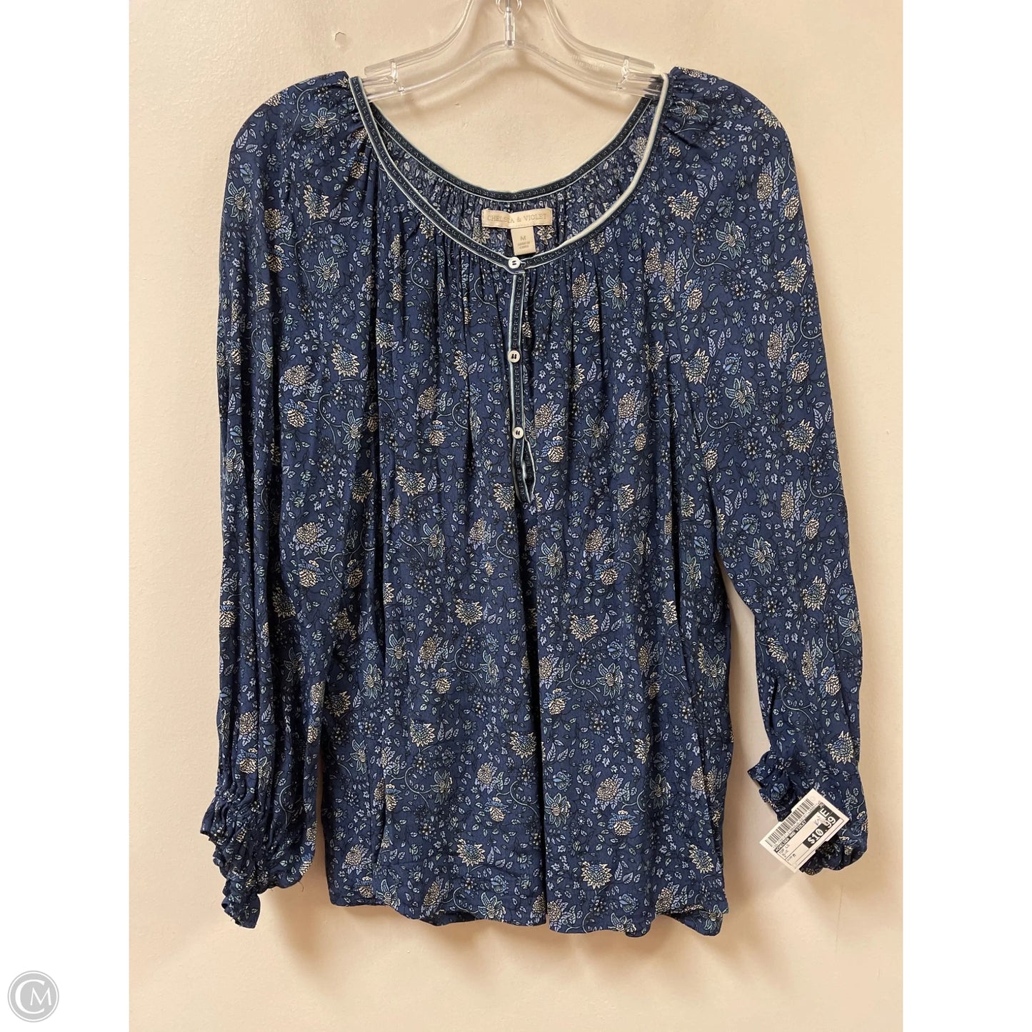 Top Long Sleeve By Chelsea And Violet In Blue, Size: M