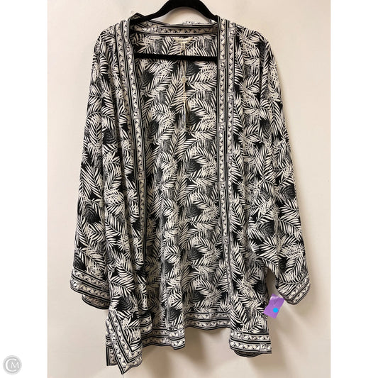 Kimono By Max Studio In Black & Cream, Size: 3x