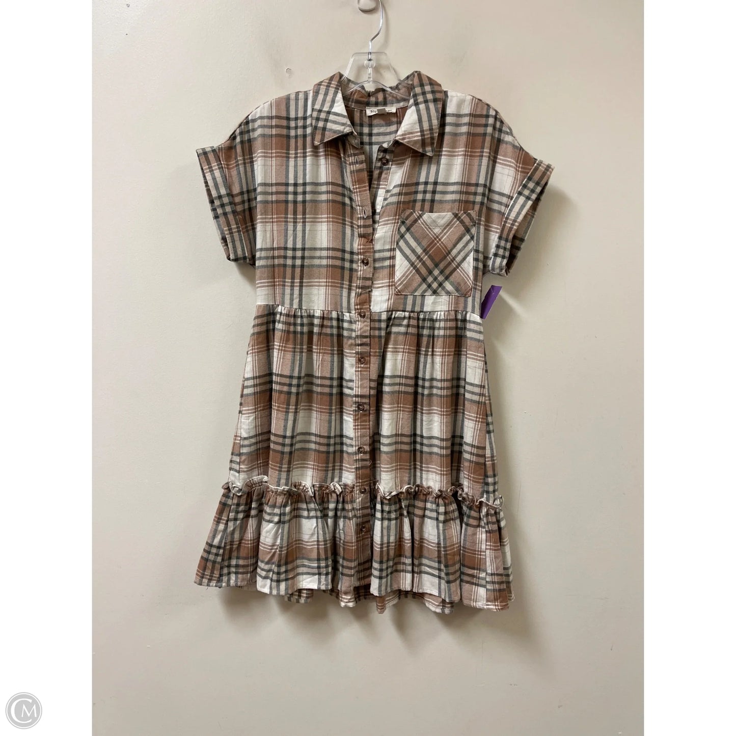 Dress Casual Midi By Blu Pepper In Brown, Size: S
