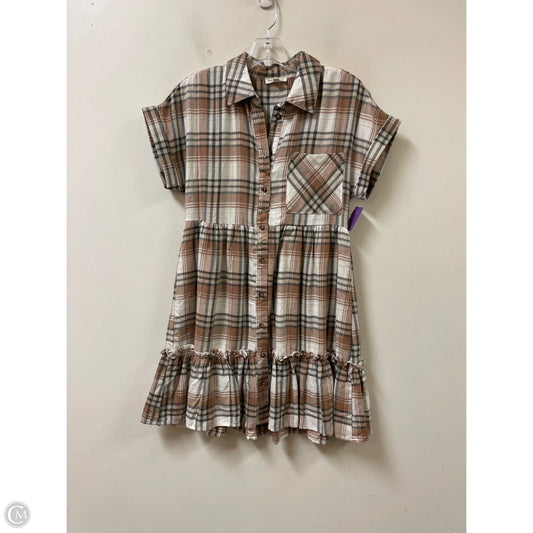 Dress Casual Midi By Blu Pepper In Brown, Size: S