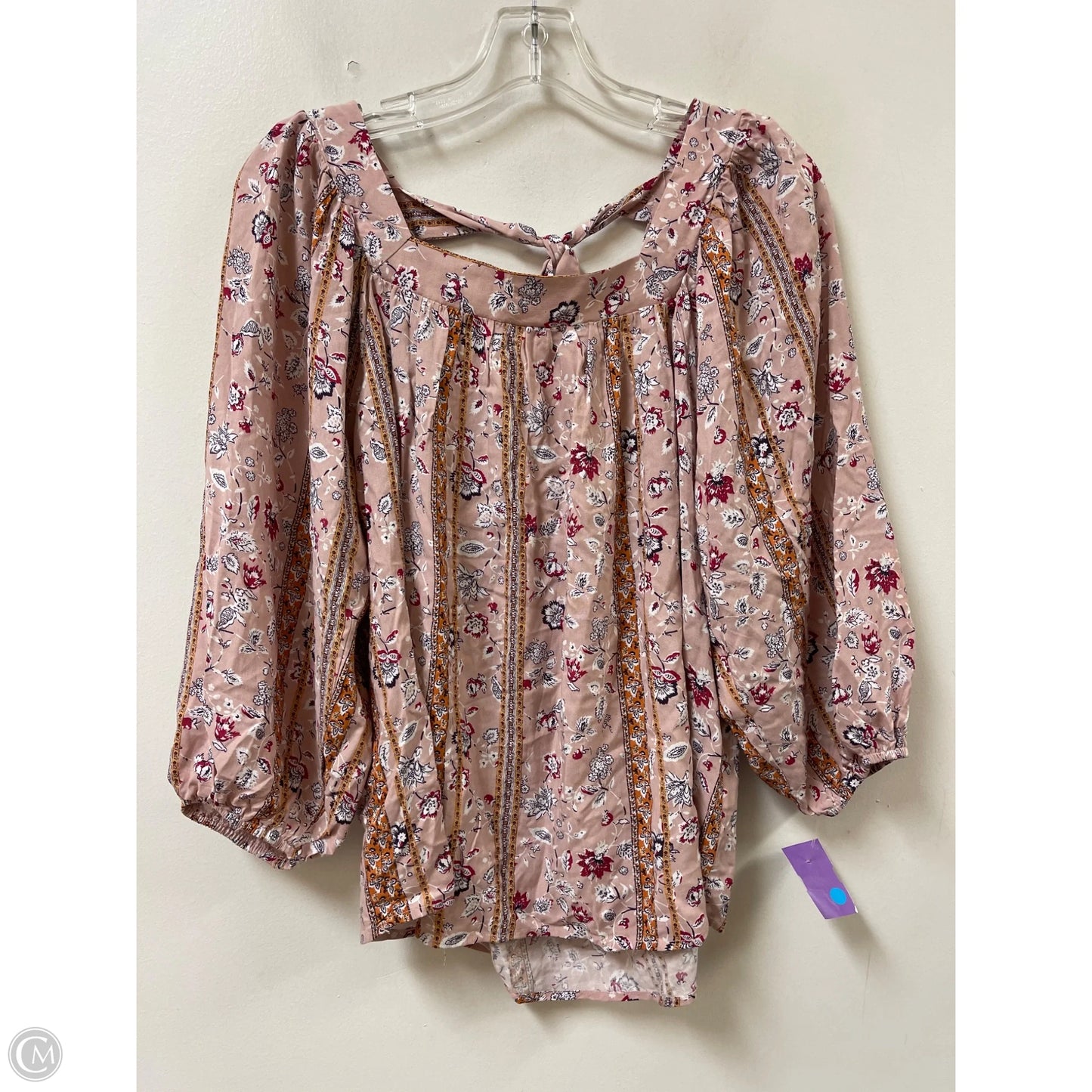 Top Long Sleeve By Andree By Unit In Pink, Size: S