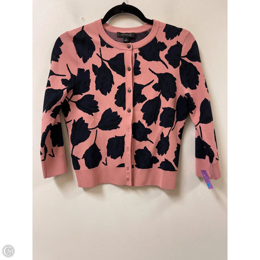Sweater Cardigan By Ann Taylor In Pink, Size: S