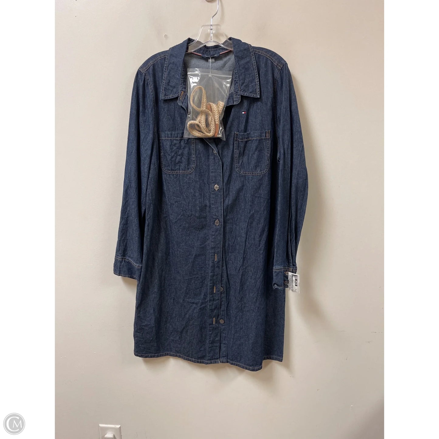 Dress Casual Midi By Tommy Hilfiger In Blue Denim, Size: Xl