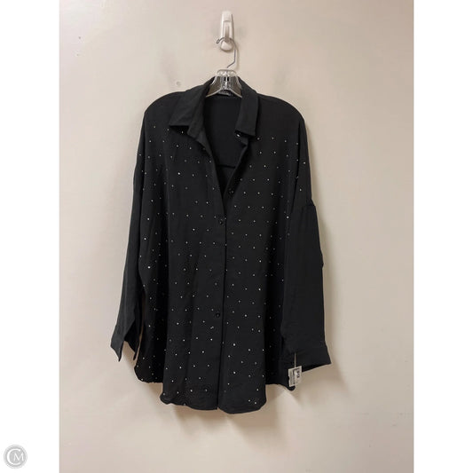 Tunic Long Sleeve By Clothes Mentor In Black, Size: Xl