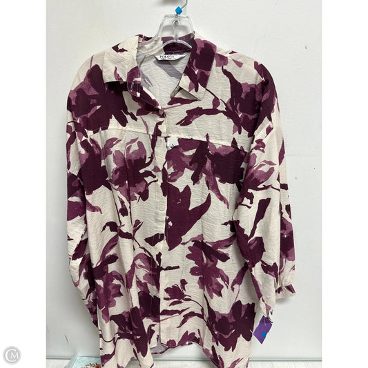 Blouse Long Sleeve By Clothes Mentor In Purple, Size: L