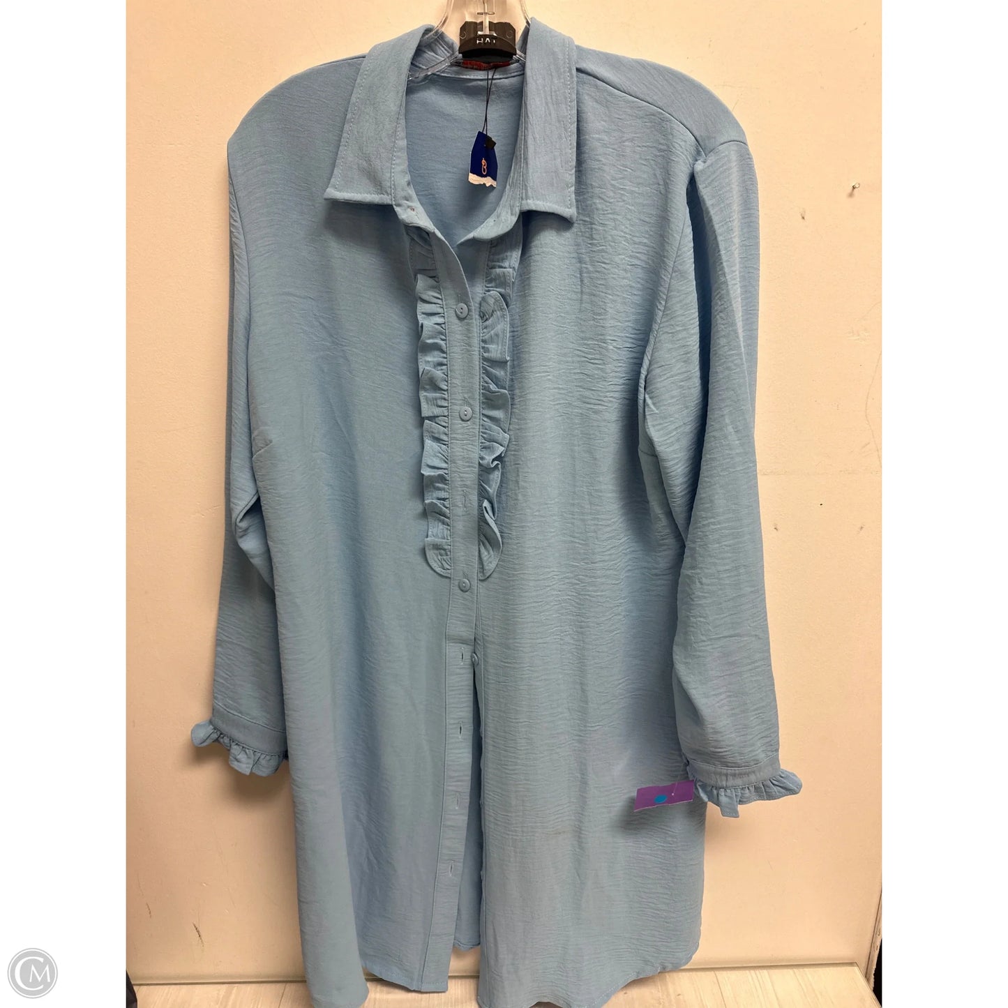 Dress Casual Midi By Clothes Mentor In Blue, Size: 2x