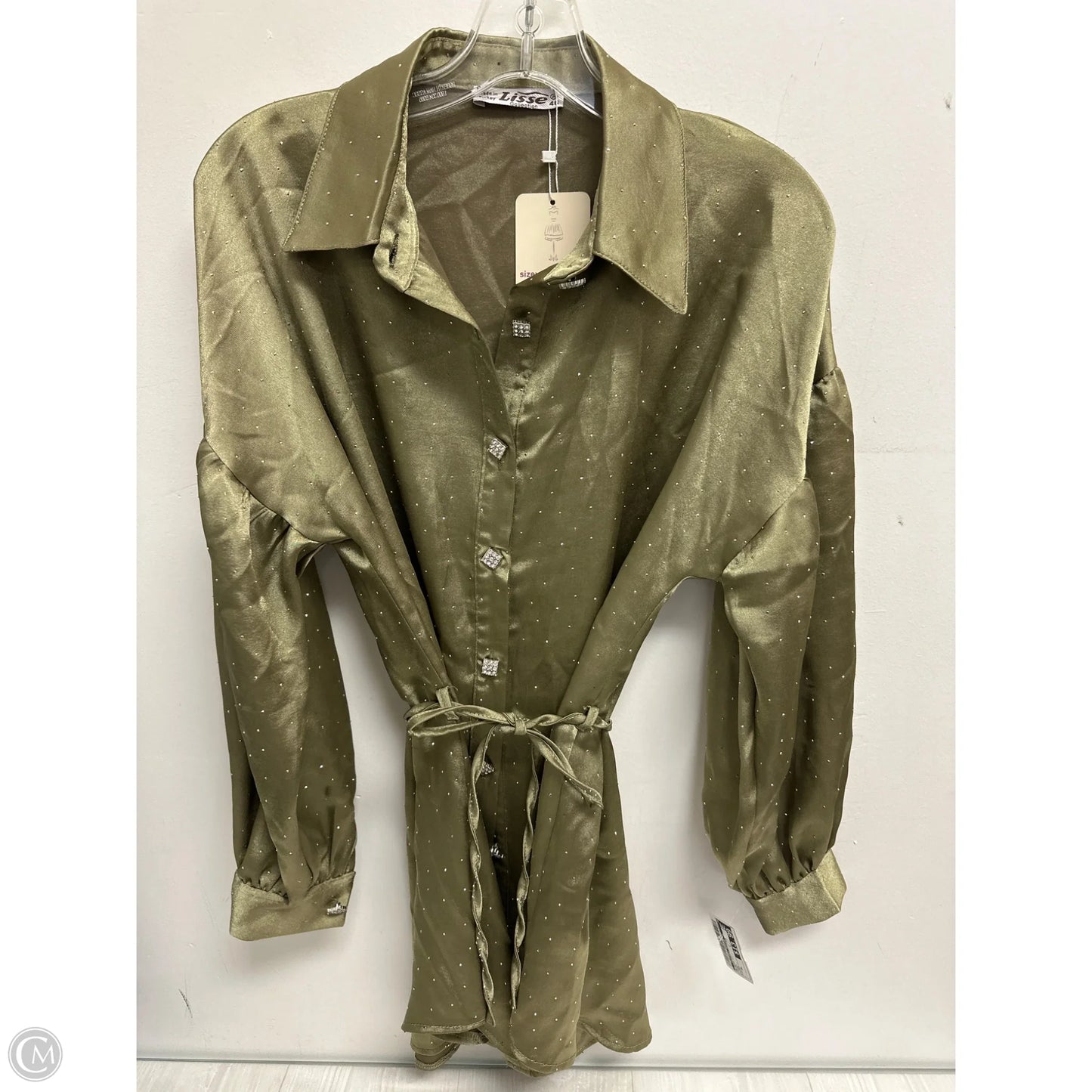 Blouse Long Sleeve By Clothes Mentor In Green, Size: Xl