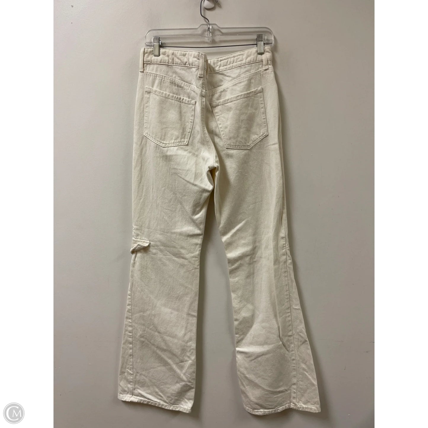 Jeans Wide Leg By Zara In Cream, Size: 6