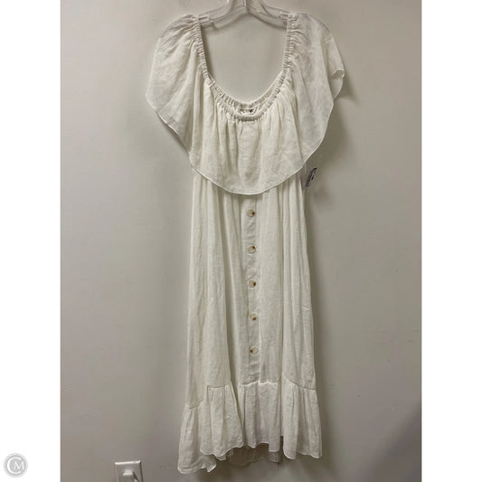 Dress Casual Midi By Cato In White, Size: 2x