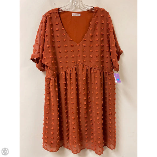 Dress Casual Midi By Kirundo In Orange, Size: Xl