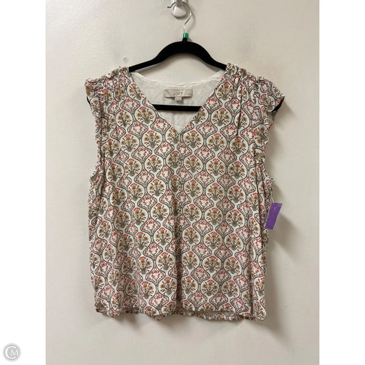 Top Sleeveless By Loft In Orange, Size: Mp