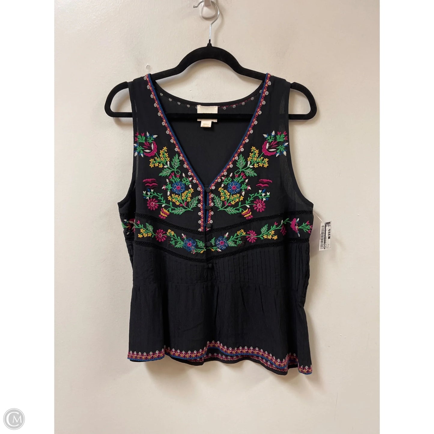 Top Sleeveless By Maeve In Black, Size: S