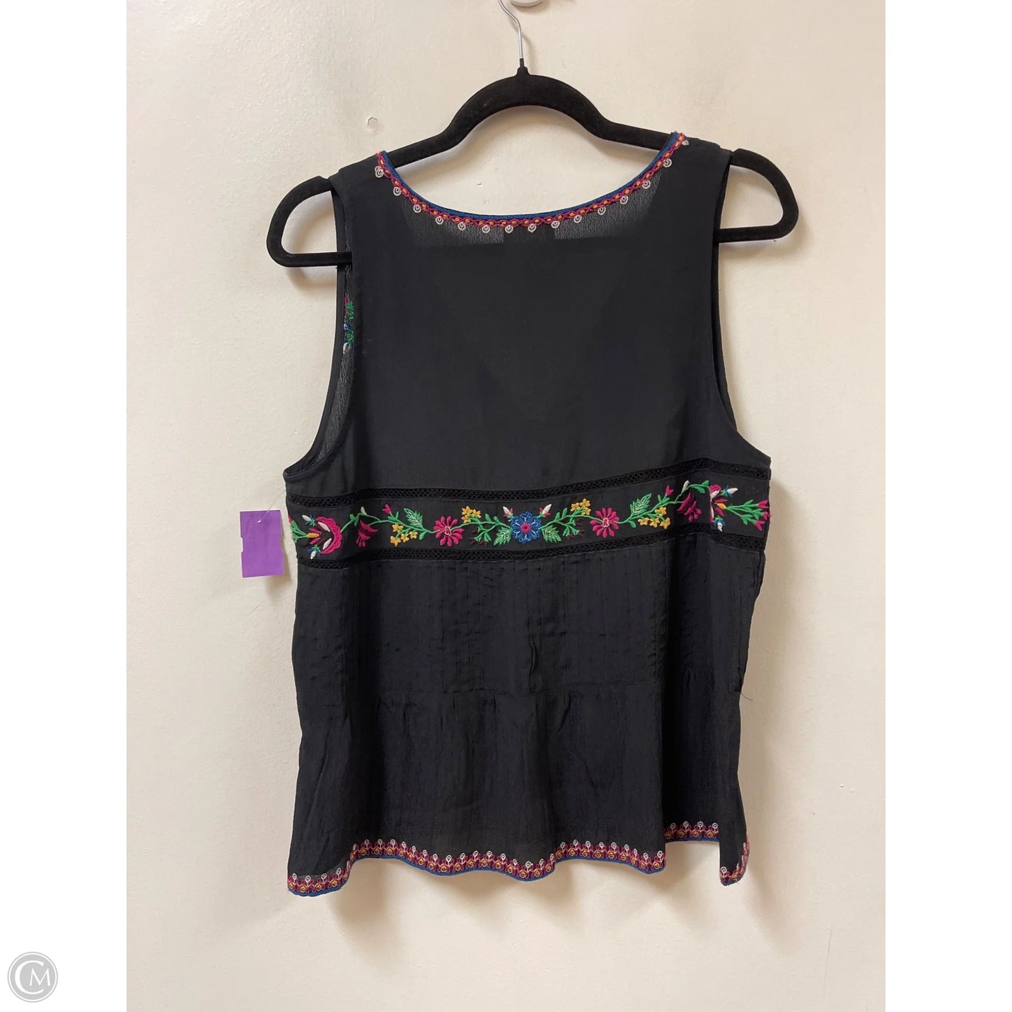 Top Sleeveless By Maeve In Black, Size: S
