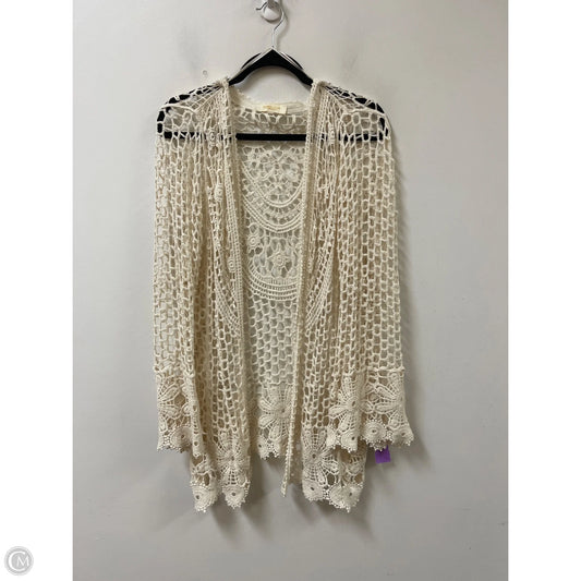 Sweater Cardigan By Rebellion In Cream, Size: L
