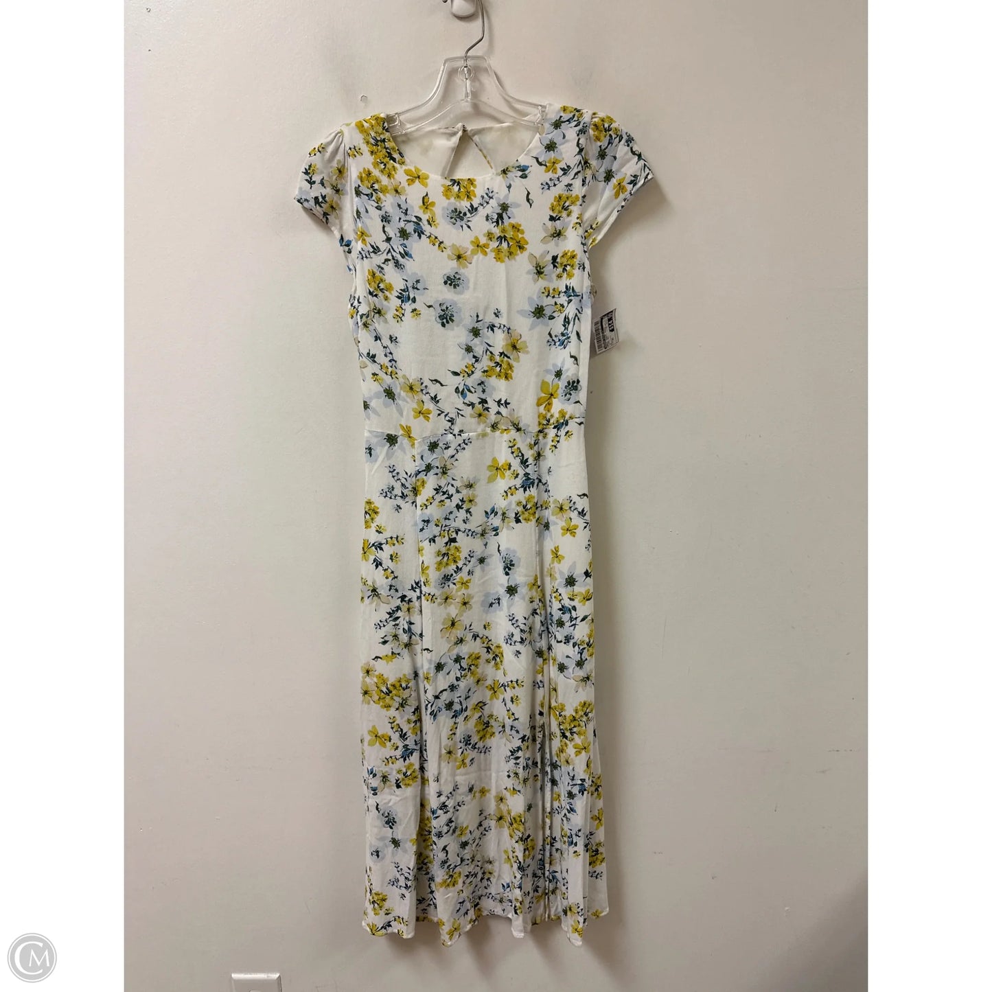 Dress Casual Midi By Banana Republic In Floral Print, Size: Xs