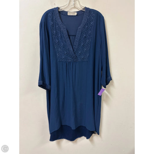 Tunic Long Sleeve By Johnny Was In Navy, Size: M