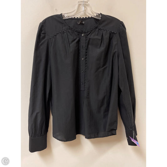 Top Long Sleeve By Ann Taylor In Black, Size: L