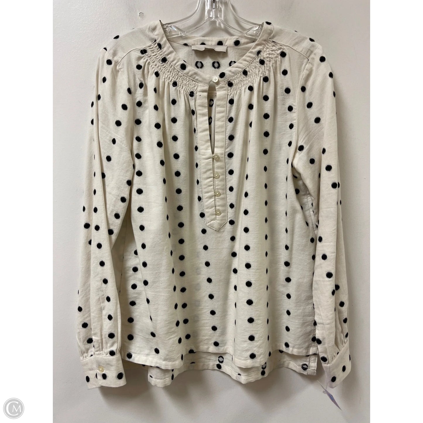 Top Long Sleeve By Loft In Cream, Size: M