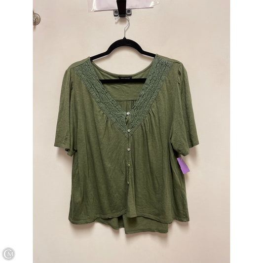 Top Short Sleeve By Lucky Brand In Green, Size: L