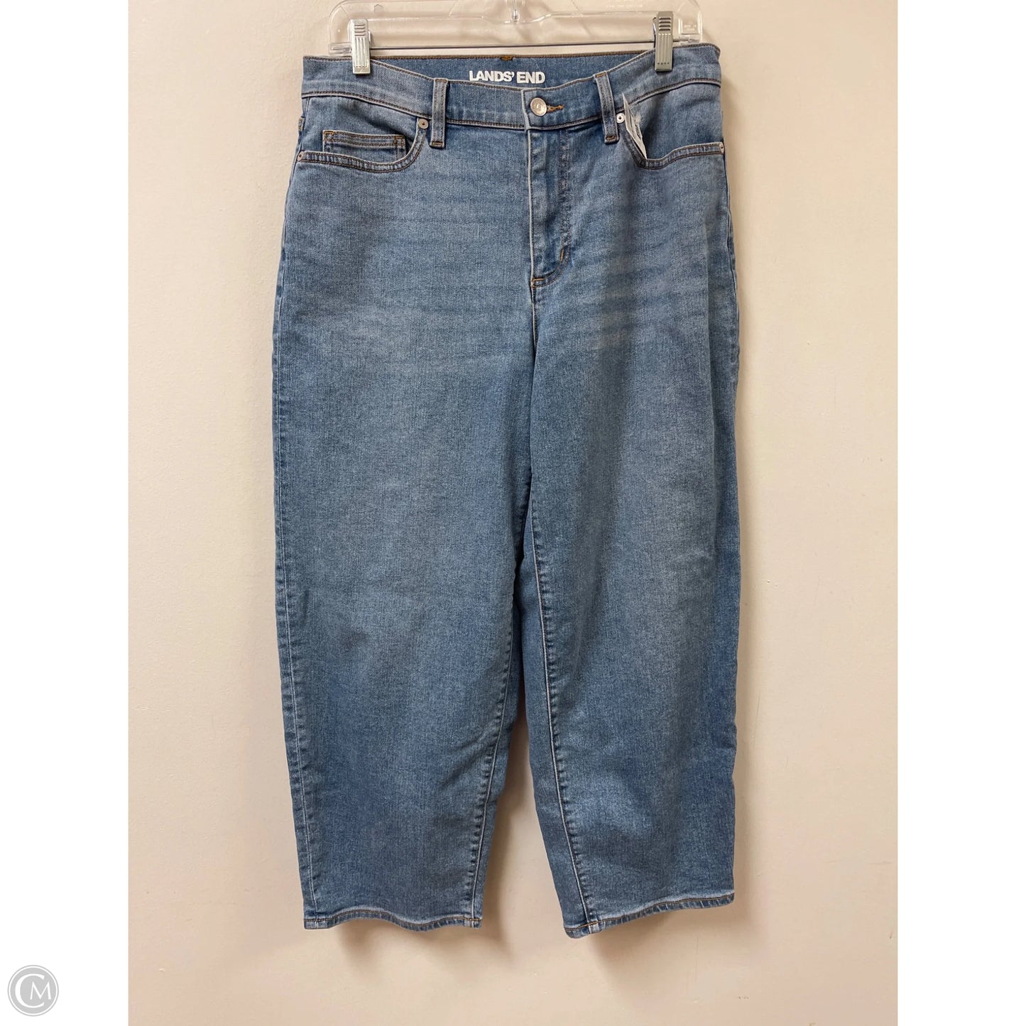 Jeans Wide Leg By Lands End In Blue Denim, Size: 10