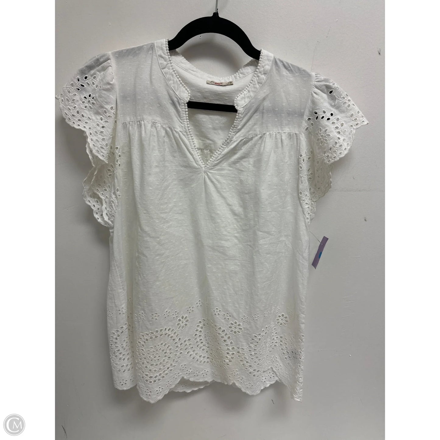 Top Short Sleeve By Faherty In White, Size: S