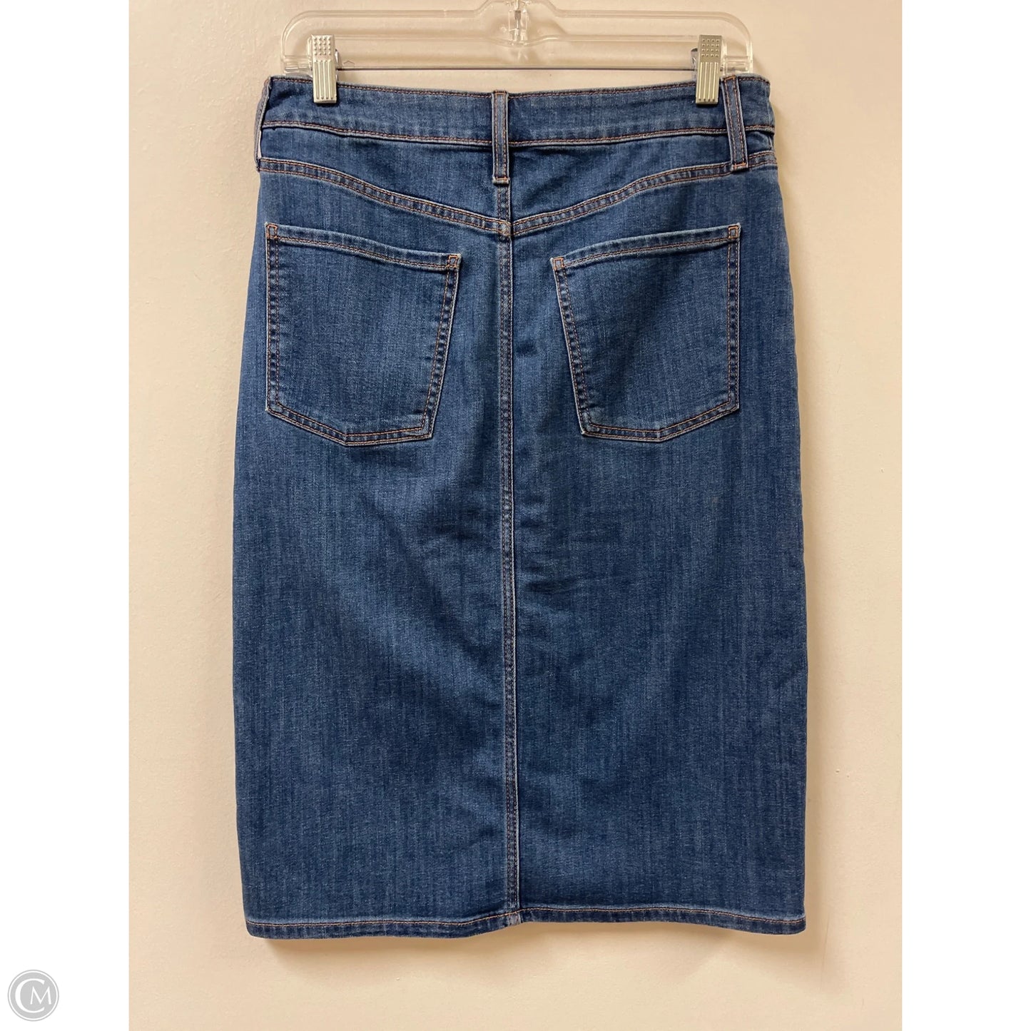 Skirt Mini & Short By Chicos In Blue Denim, Size: 2
