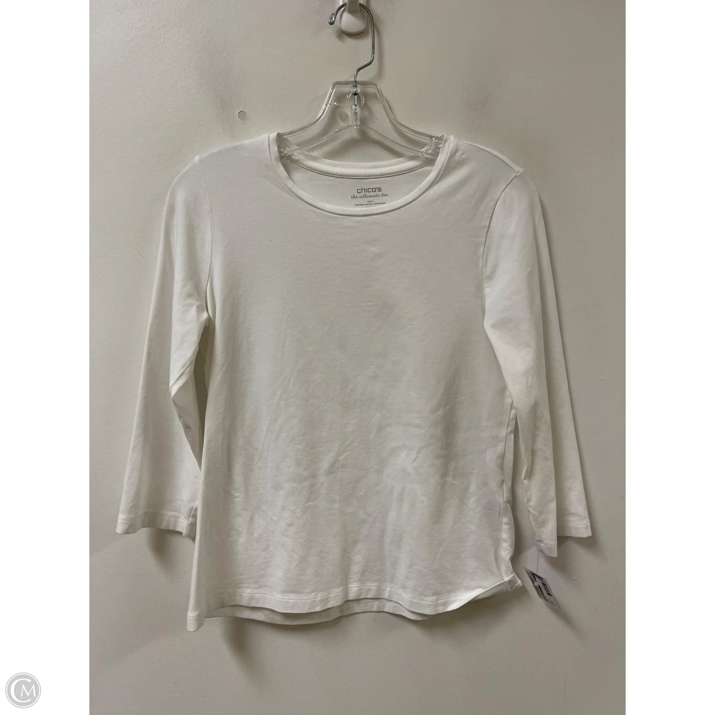 Top Long Sleeve By Chicos In White, Size: S