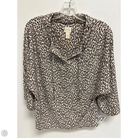 Top Long Sleeve By Chicos In Animal Print, Size: S
