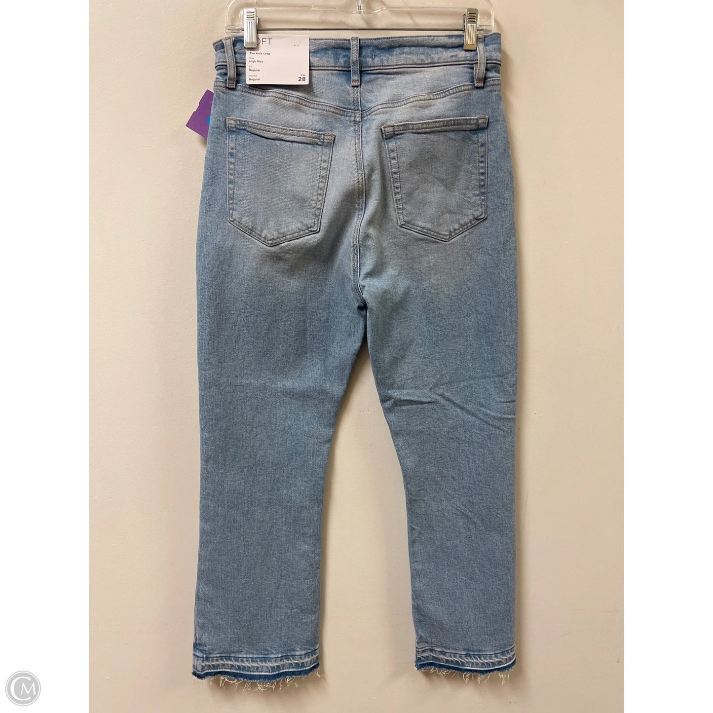 Jeans Straight By Loft In Blue Denim, Size: 6