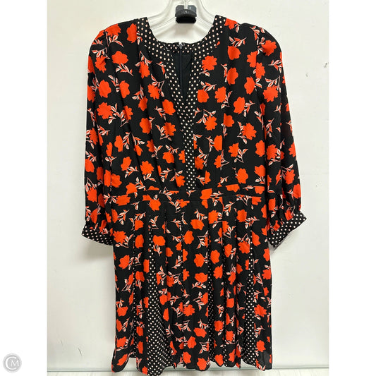 Dress Casual Midi By Ann Taylor In Black & Orange, Size: Mp